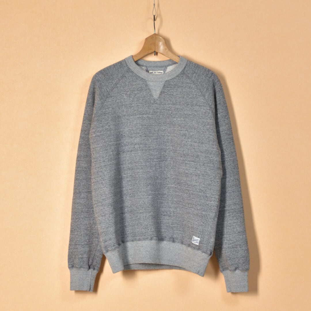 Kepani ケパニ ラフィー裏起毛 HARRIS-Ⅱ GUSSET CREW・グレイ【送料無料】
