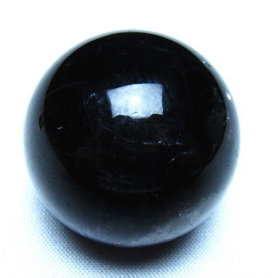 モリオン 黒水晶 丸玉 34mm スフィア 置物 原石 141-7371