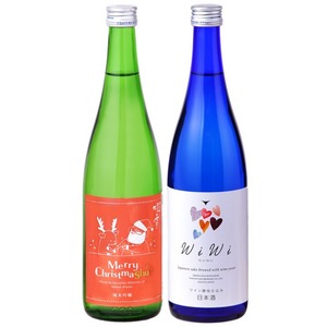 【クリスマス限定】メリークリスマシュ & ワイン酵母仕込み わいわい 純米吟醸酒 720ml×2本セット