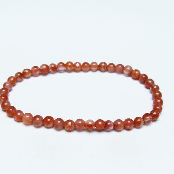 ナンホーンアゲート ブレスレット 5mm 南紅瑪瑙 ブレス 一点物 メール便可 [M便 1/10] 111-42123