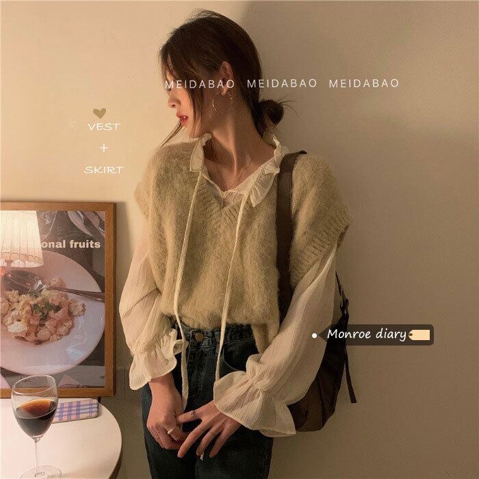 ホワイトシフォンシャツ スプリングジャケット ロング 春物 モンロー16182865357