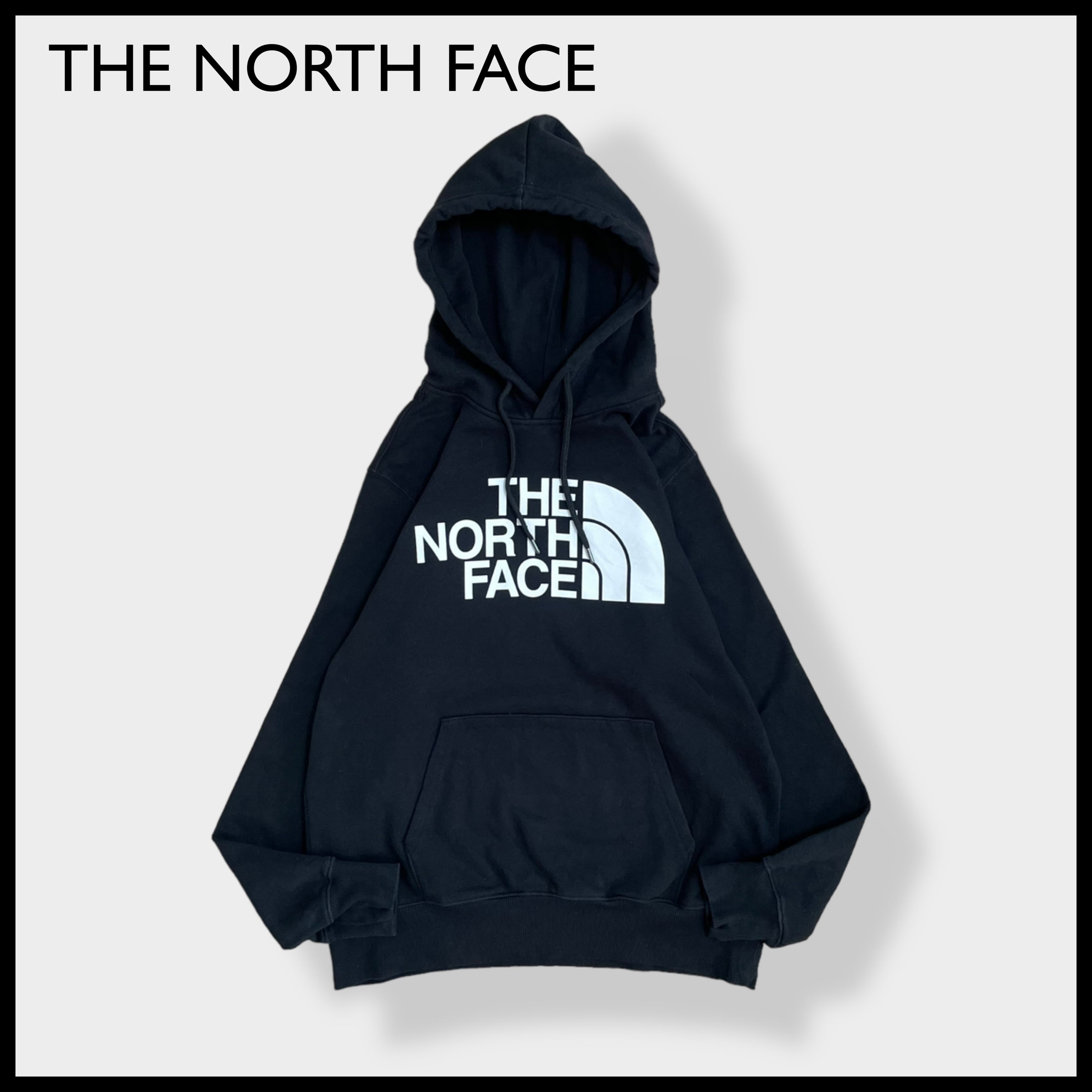 THE NORTH FACE ノースフェイス 胸ロゴプリント パーカー ブラック (メンズ M)   O2493