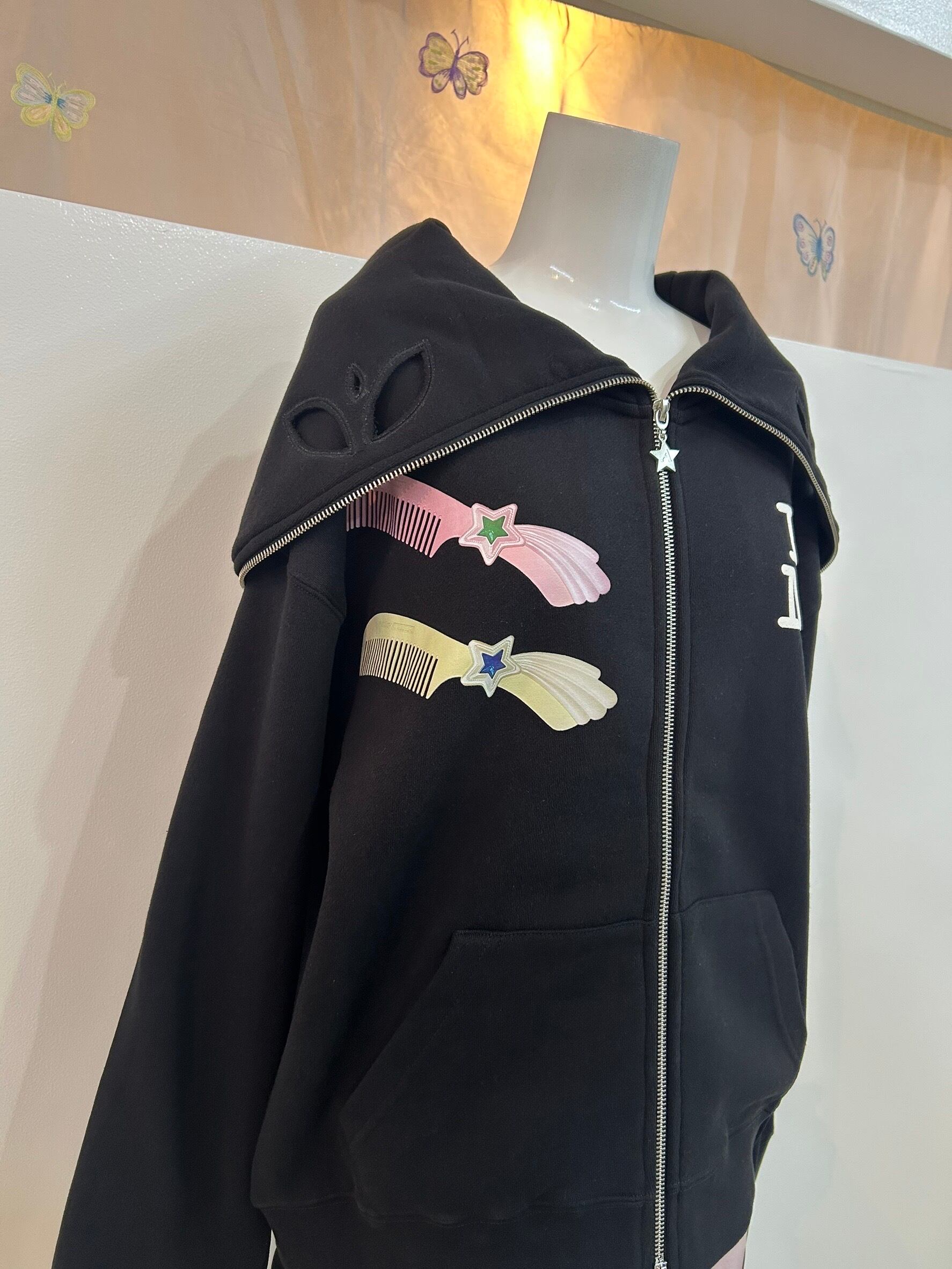 Ashley WILLIAMS butterfly hoodie / maltese black | itimi