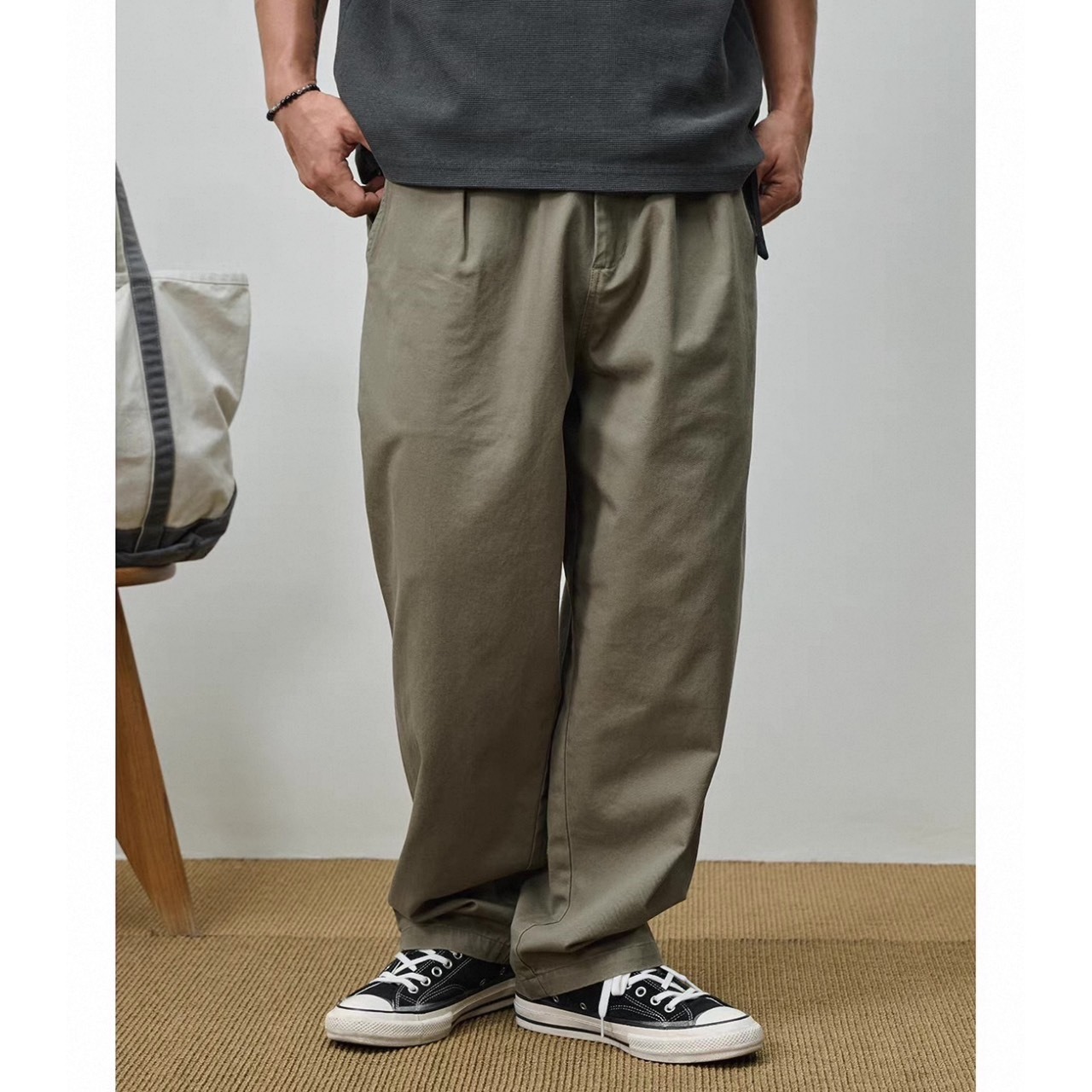 Wide-leg belted pants 1071 - 5