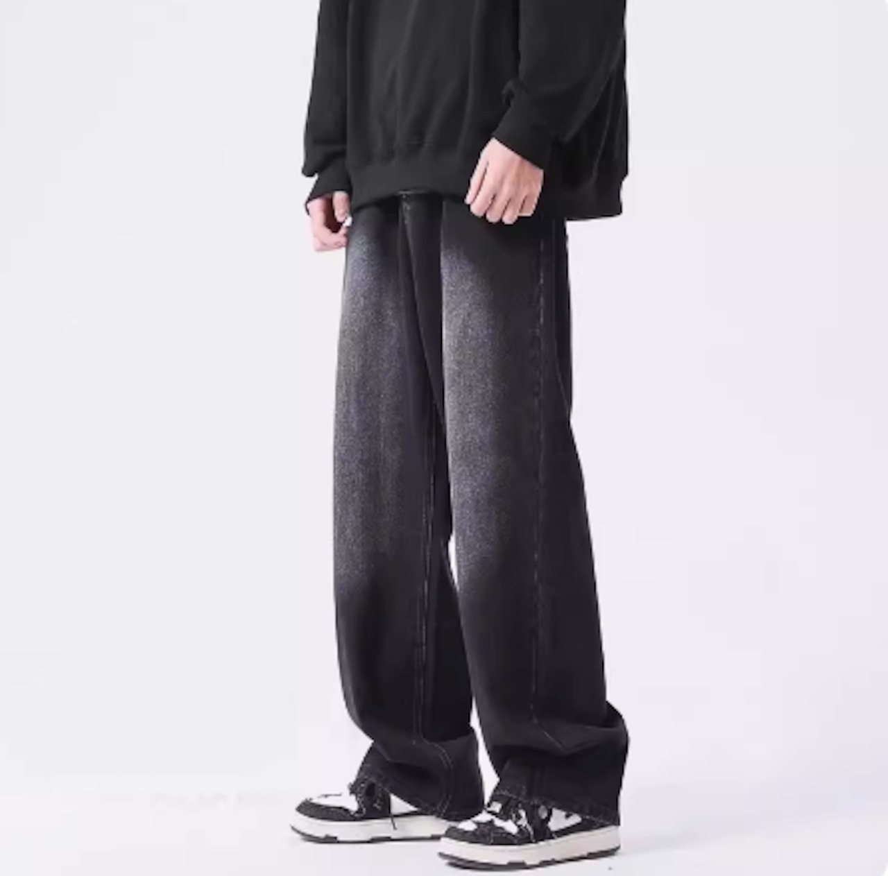 ワイドレッグパンツ ジーンズ デニム ストリート アメリカン 4fcae6d5d686c2defae0abe4f687b6