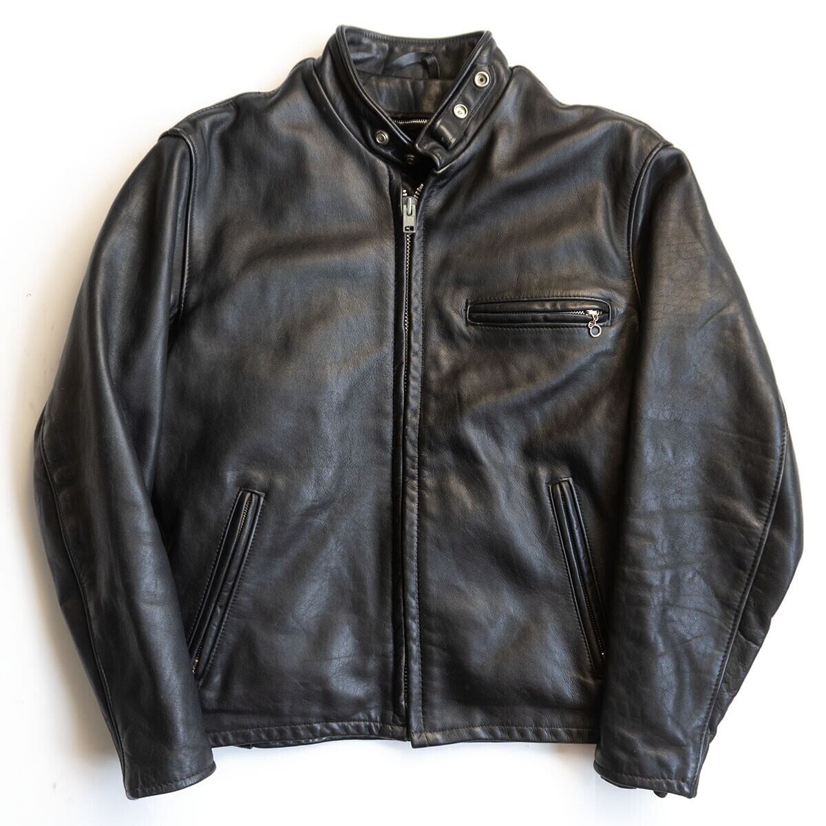 美品　schott シングルライダースジャケット　ボアライナー付　641 40 美品】SCHOTT【641/シングルライダースジャケット】40 ボアライナー