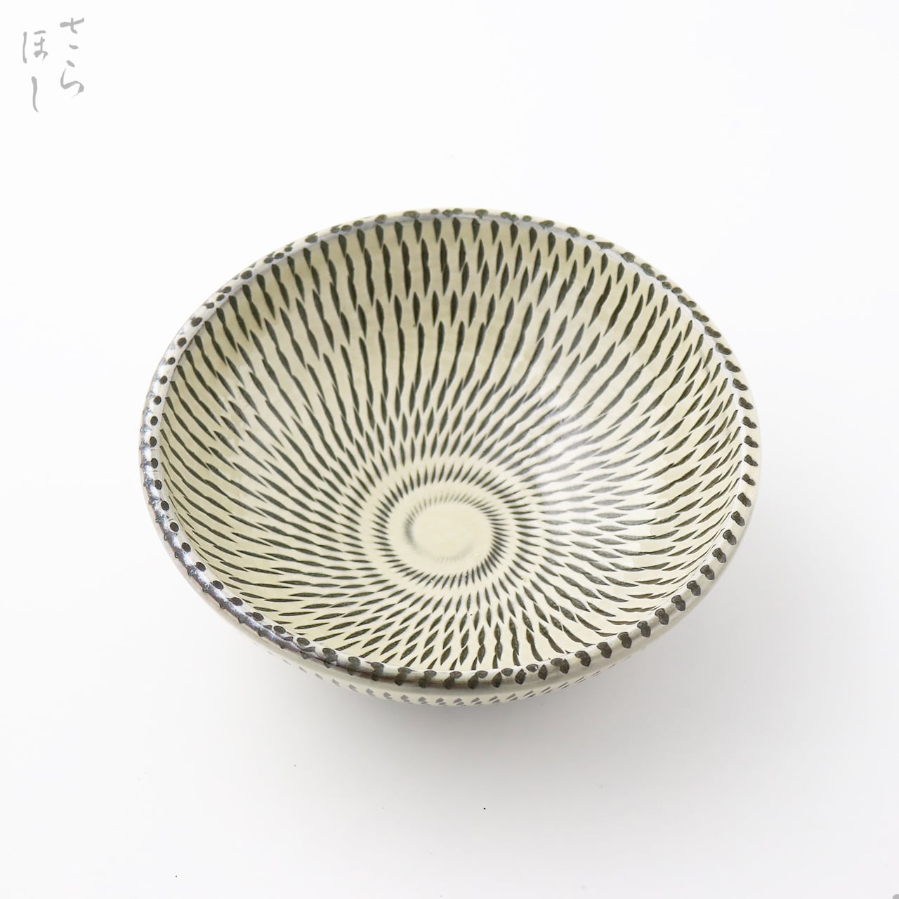 小鹿田焼 小袋窯 5寸切立小鉢 内外飛びかんな 白 直径約15cm 陶器 和
