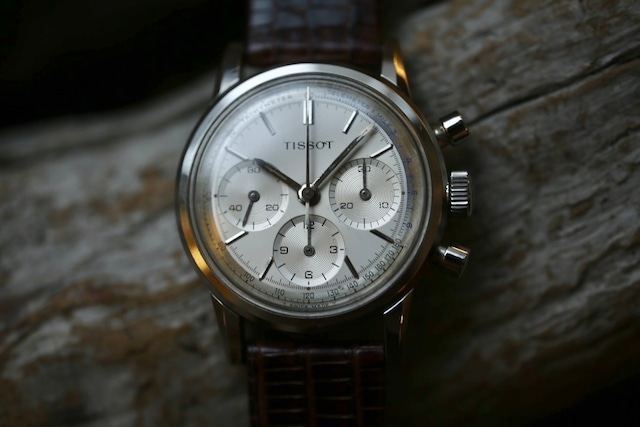 【TISSOT】 1960年代製 ティソ クロノグラフ ホワイトダイヤル テレメーター×タキメーター レマニア OH済み /chronograph/ Vintagewatch / Cal.1280/1960s