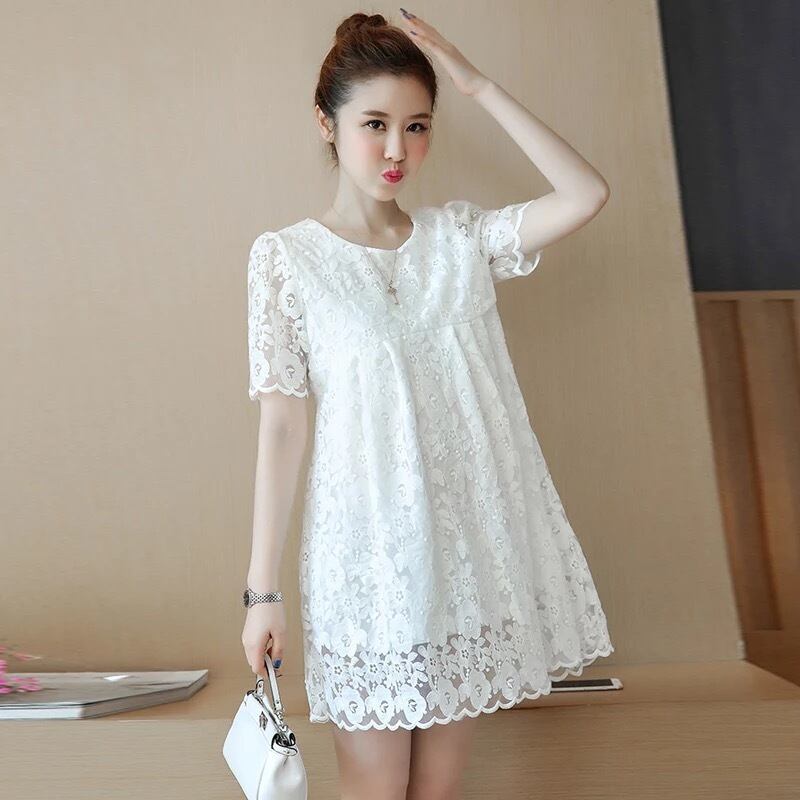 【新作】【送料無料】 Afei Tony2020夏ピンクレース妊婦マタニティドレス服妊婦妊婦ドレストップ サマー 夏物 AL expec311143860628