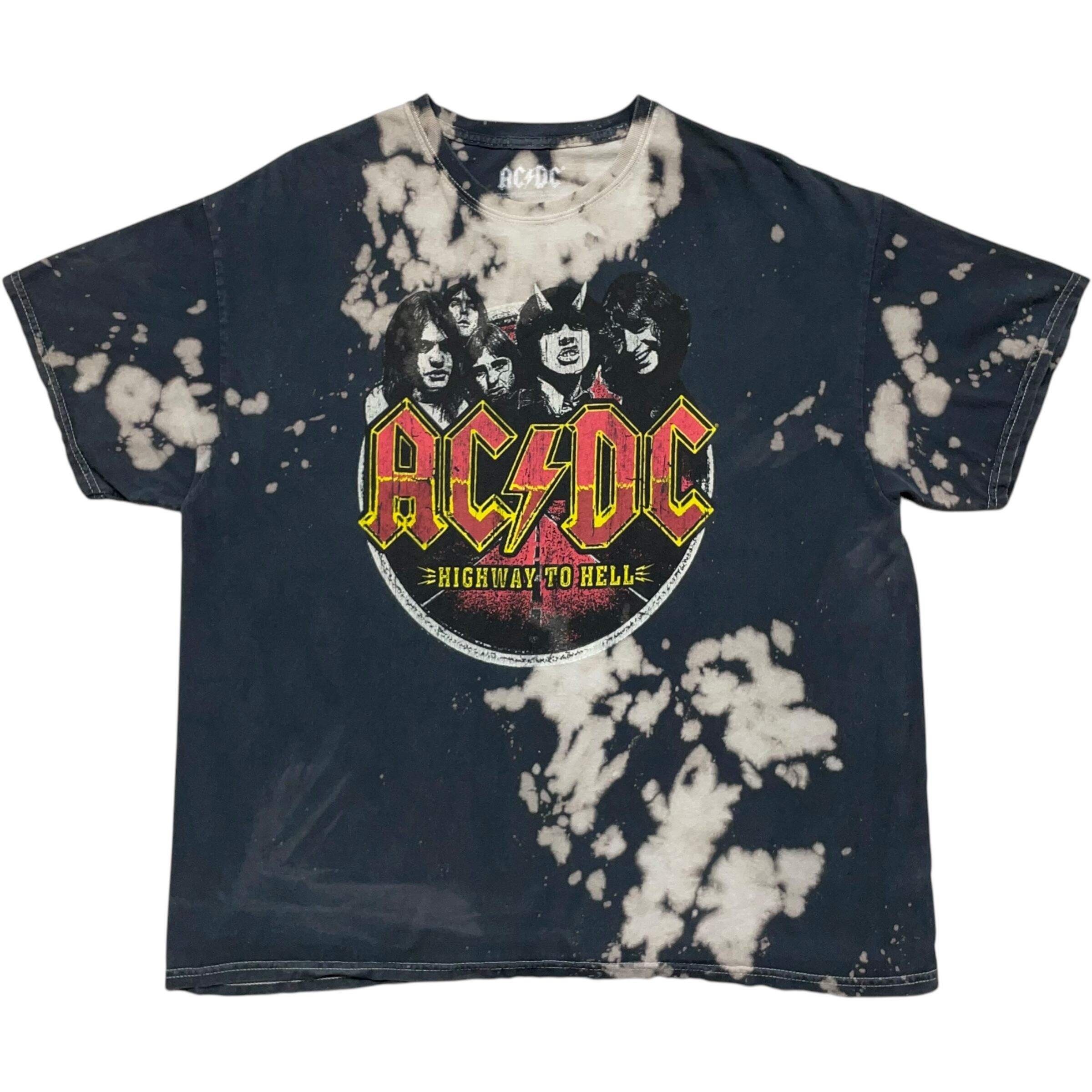 《M》AC/DC Tシャツ バンドTシャツ タイダイ no.7259
