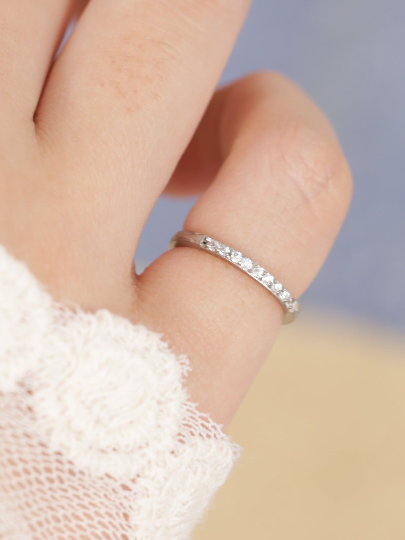【ピンキーリング】316L hawaiian eight zirconia ring #r22