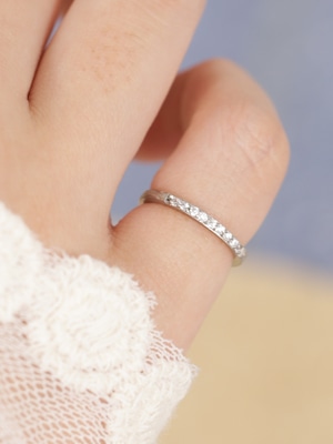 【ピンキーリング】316L hawaiian eight zirconia ring #r22