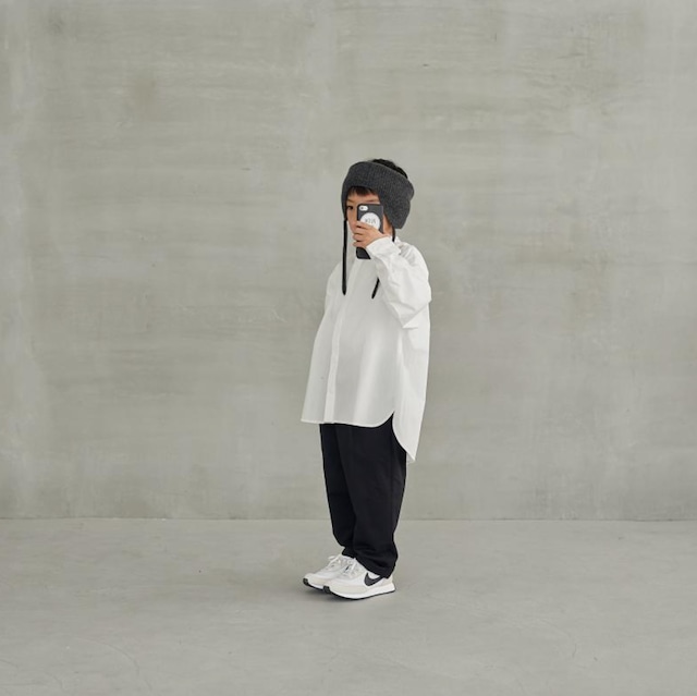 MOUN TEN.(マウンテン)/ organic band collar shirt / white / 110,125