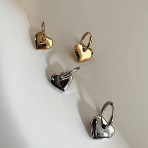 316L heart pierce(ハートピアス/ワンタッチピアス/ステンレスピアス)
