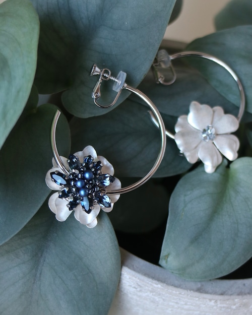 reversible flower hoop navy