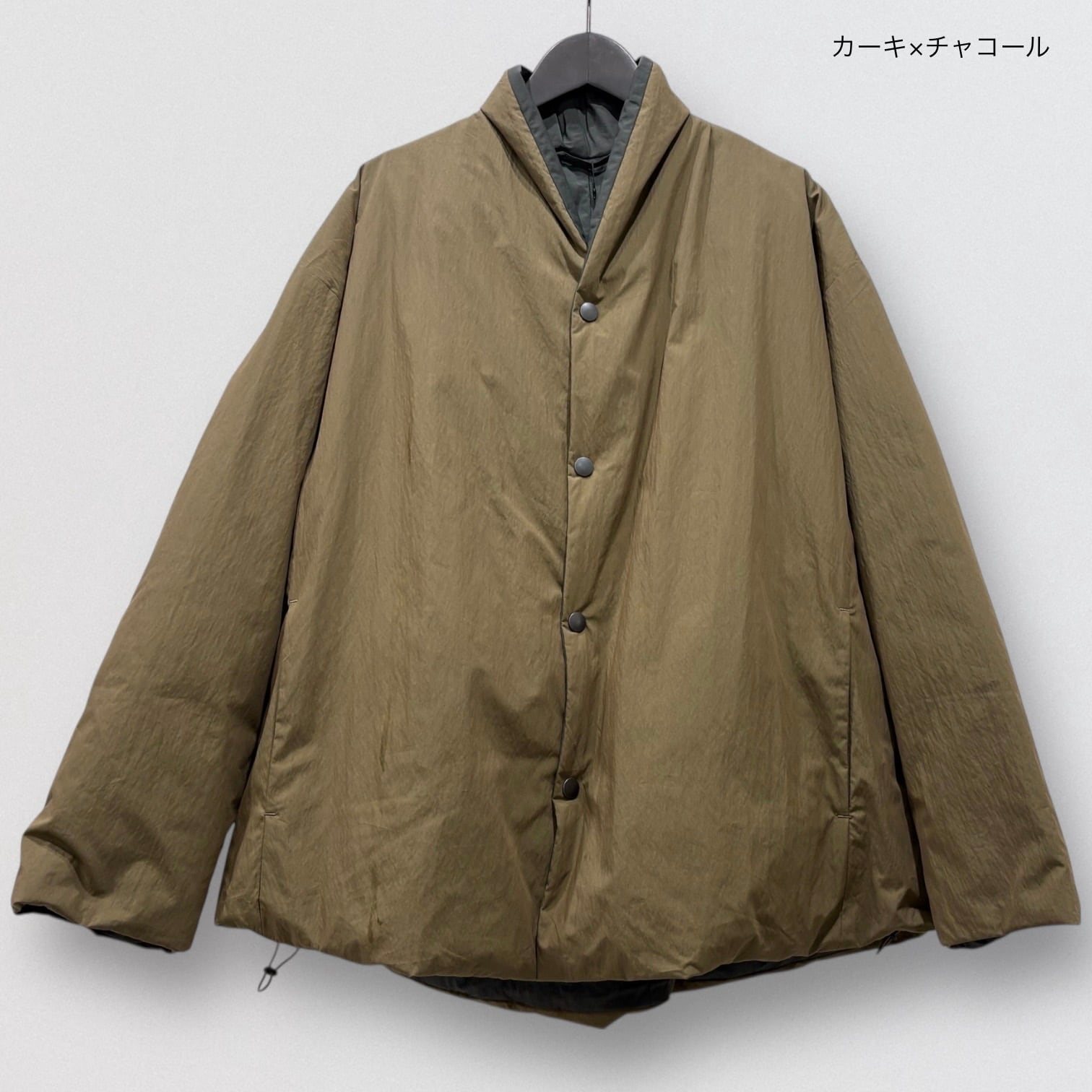 pas de calais cotton nylon cloth reversible down jacket | CoCo Cuore