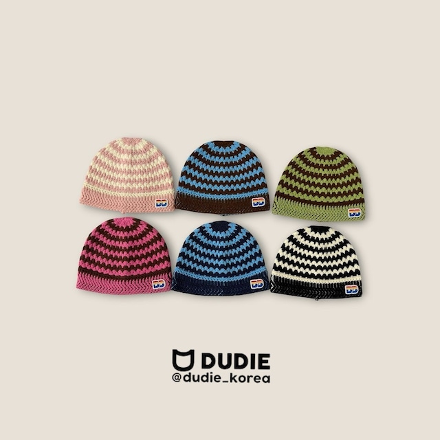 〖取寄〗韓国子供服 / 26winter / DUDIE / ジグザグプレイビーニー / 帽子 *FREE*