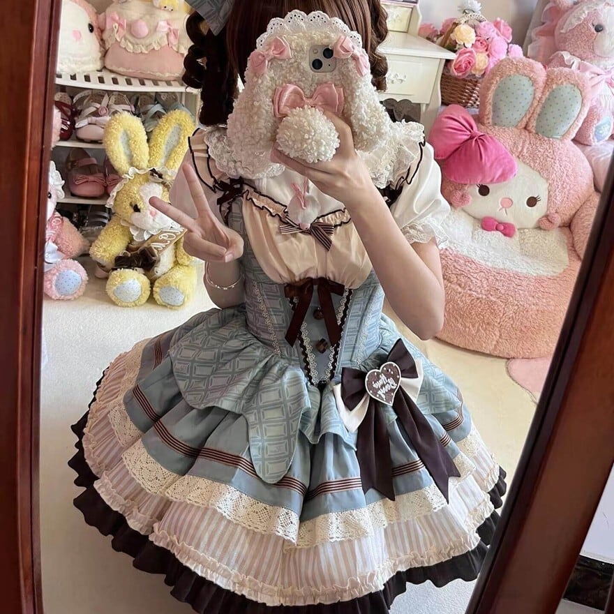 ロリータファッション 甘ロリミントチョコワンピース | ロリィタ