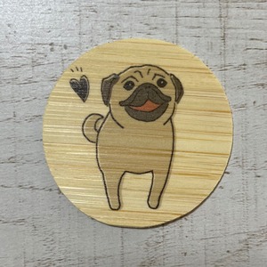 バンブーステッカー　パグ　ステッカー