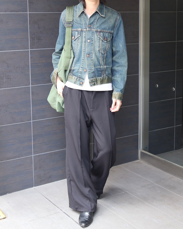 faded detail denim jacket