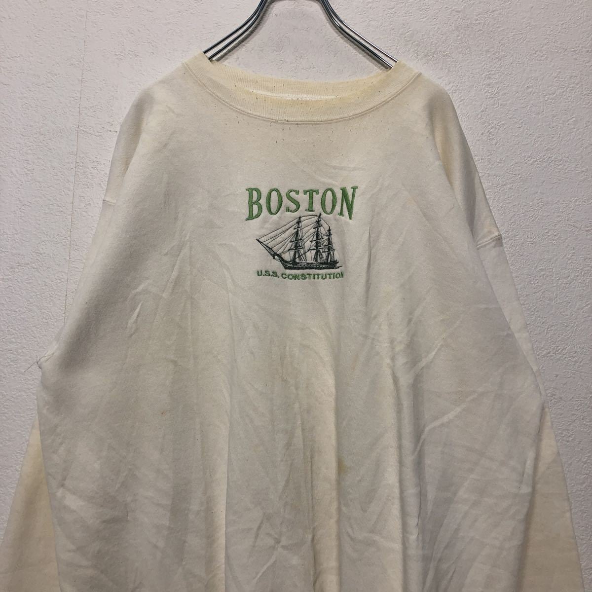 希少 USA製 ビンテージ SANSEGAL スウェット XL グレー 送料無料 90s SANSEGAL 刺繍 スウェット XLサイズ ビッグサイズ USA製