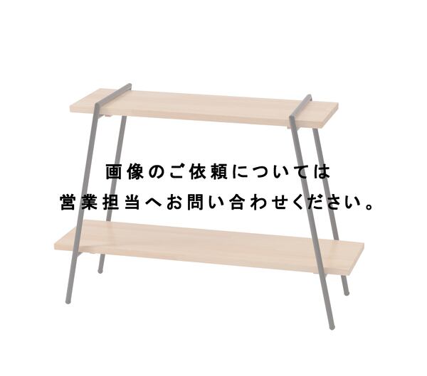 ストレージ アイアンレッグラック 2段 幅78×奥行27.5×高さ53cm リビング収納 ブラック