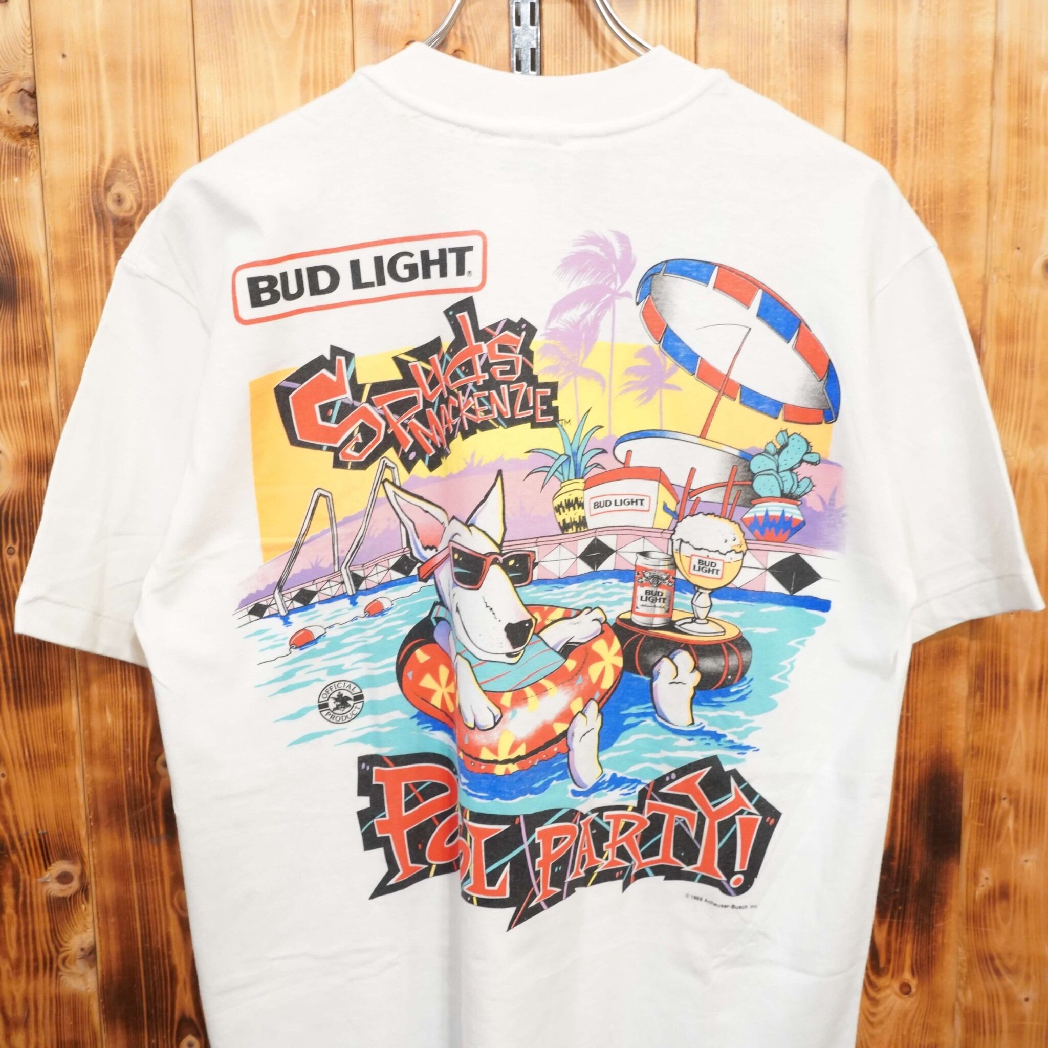 80s bud light バドライト Tシャツ 1988年 L/ヴィンテージ 袖シングル