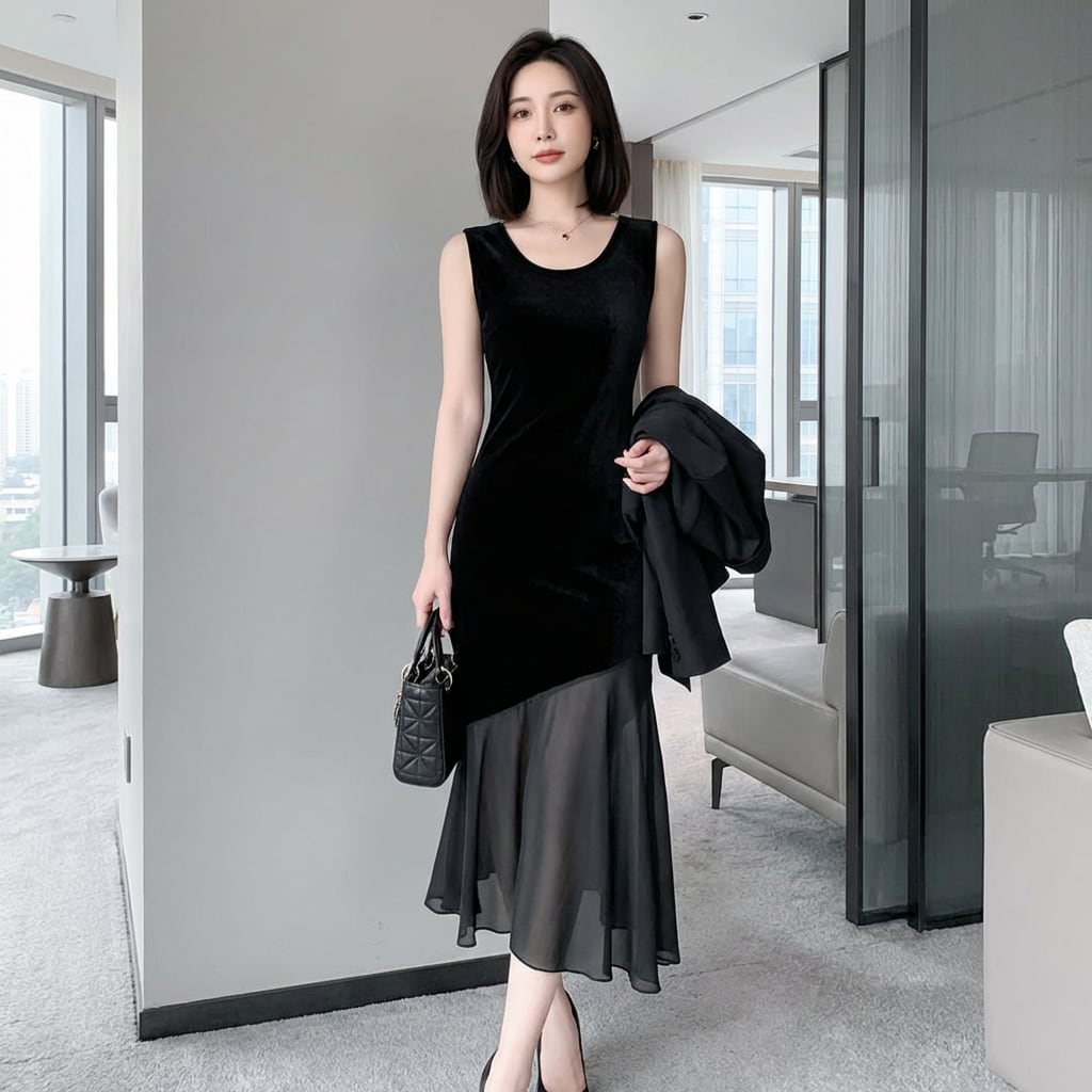 エレガンスマーメイドワンピース A1191