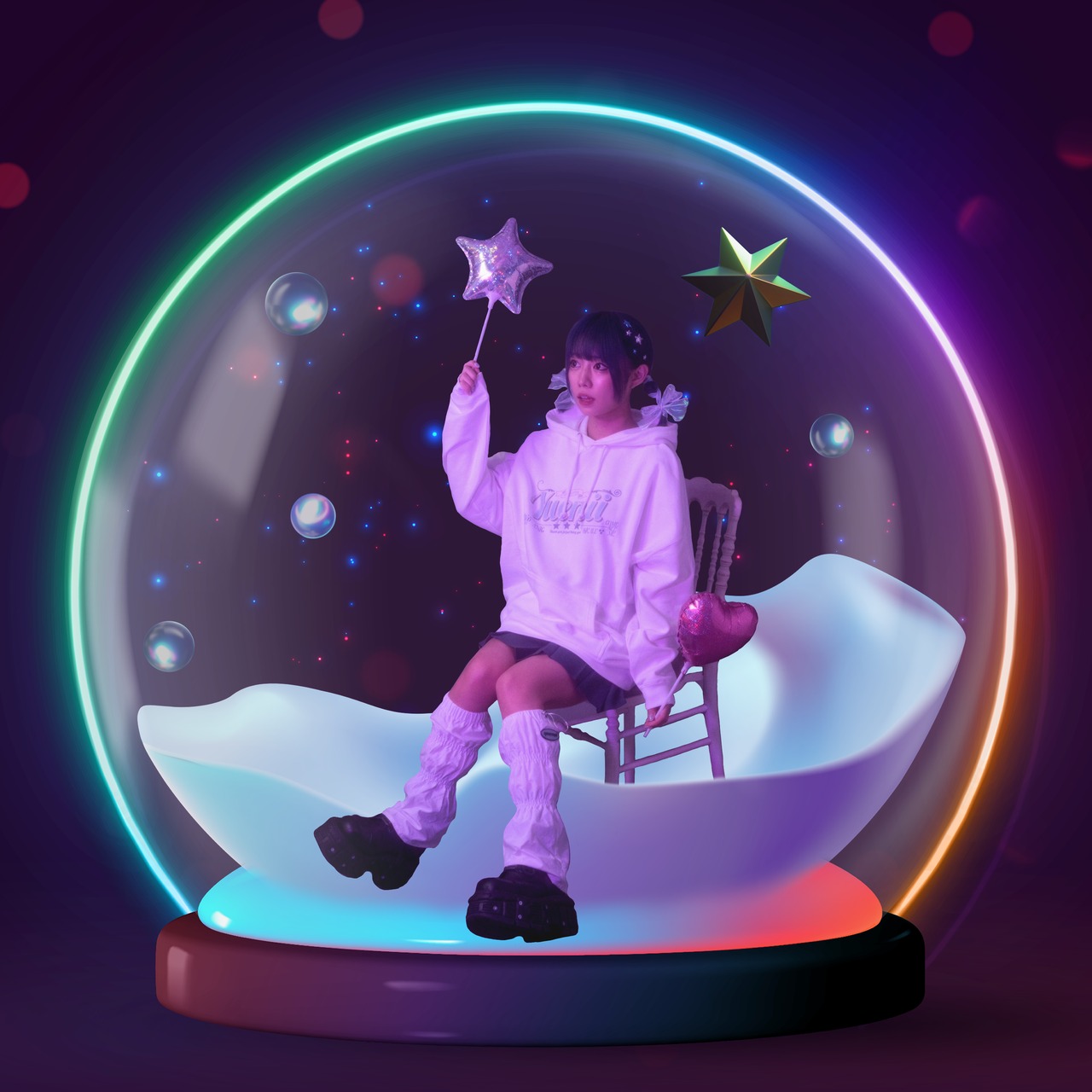 ∴ just the way you are hoodie / white