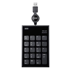 【人気】サンワサプライ 巻取りUSBテンキー NT-21UBK