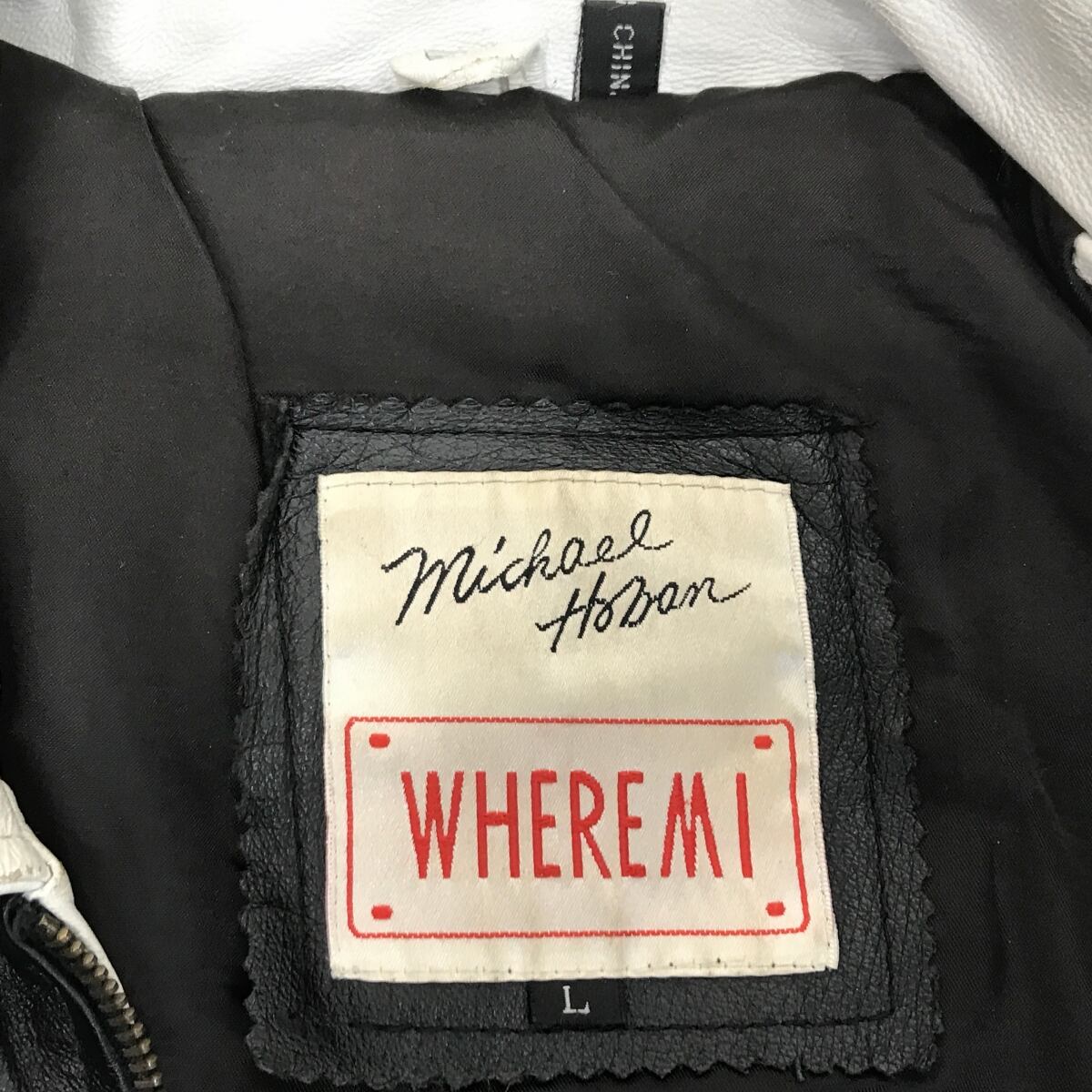 MICHAEL HOBAN マイケル ホーバン 90年代 USA 星条旗 レザージャケット