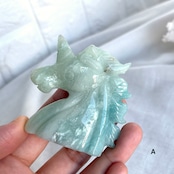 ユニコーン*アマゾナイト*イットリウムフローライト*カービング*250904*天然石*置き物*インテリアストーン
