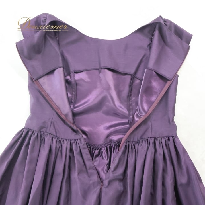 フラダンス 衣装 ワンピース ドレス パープル系 紫 濃い紫 ワンカラー