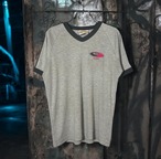 Hard Rock CAFE リンガーTシャツ　ハードロックカフェ　袖ライン　Vネック