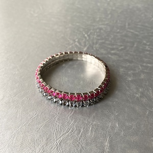 Vintage 90s retro pink light blue bijou rhinestone bracelet レトロ ヴィンテージ アクセサリー ピンク ライトブルー ビジュー ラインストーン ブレスレット