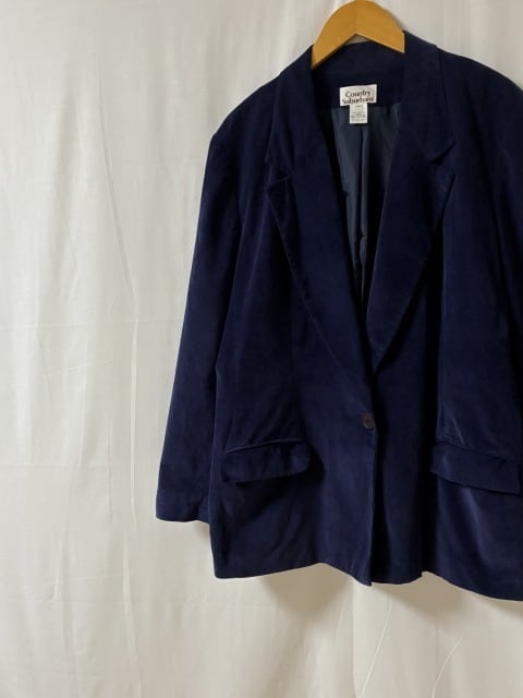 1990's Solid Color Corduroy Tailored Jacket
