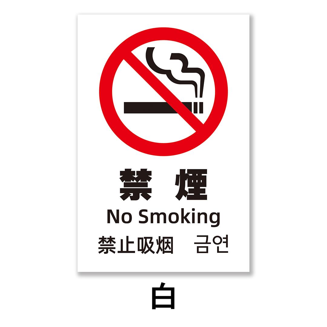 禁煙看板 分煙 禁煙エリア 喫煙禁止 W200×H300ミリ プレート看板 中国語 韓国語 smk0011