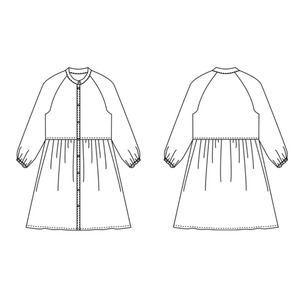 【予約】型紙のみ｜P1756｜Dress｜44〜99サイズ｜商用利用OK