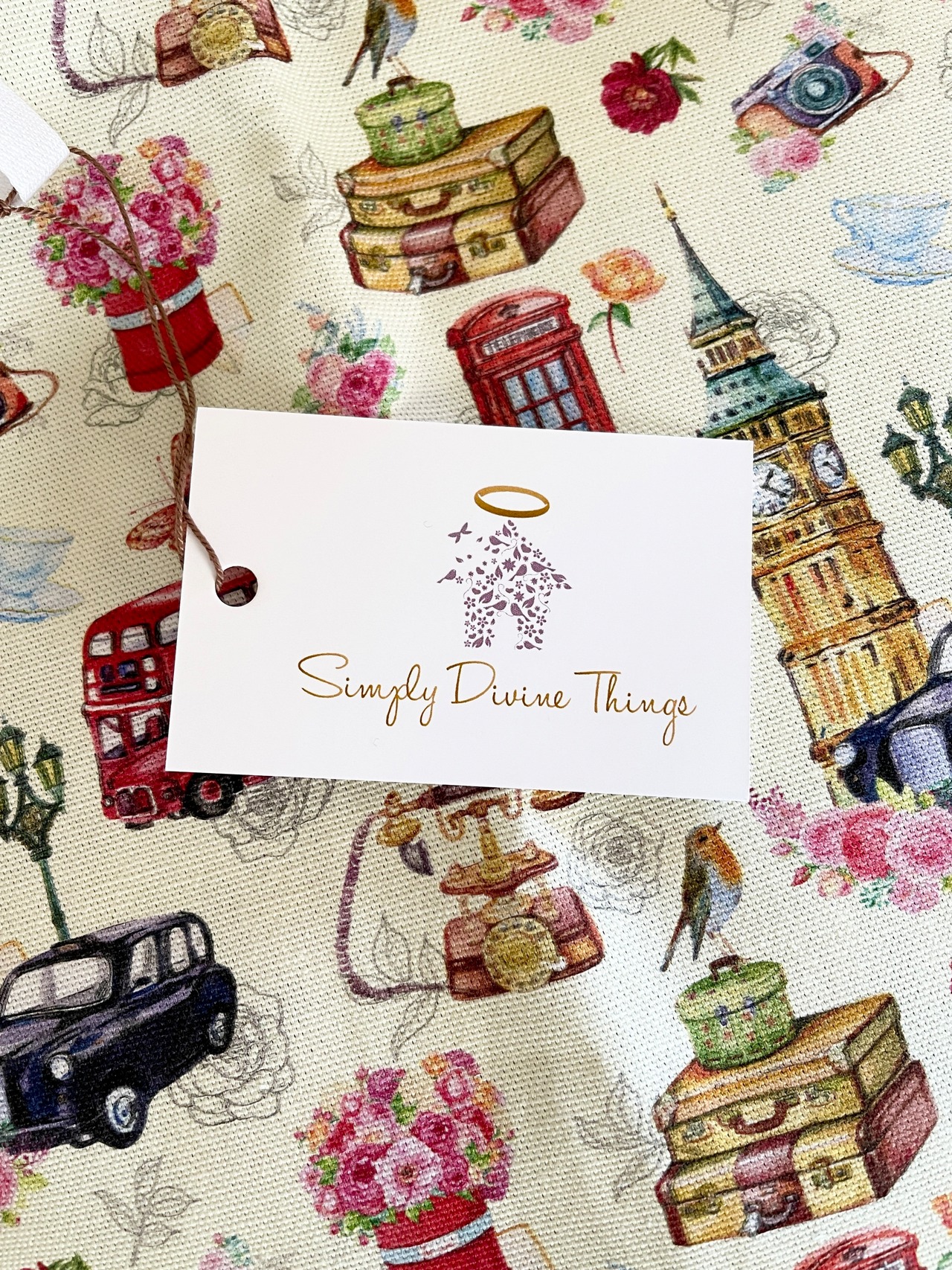『ティータオル』イギリス　ロンドン柄②　London IconsTea Towelの画像04