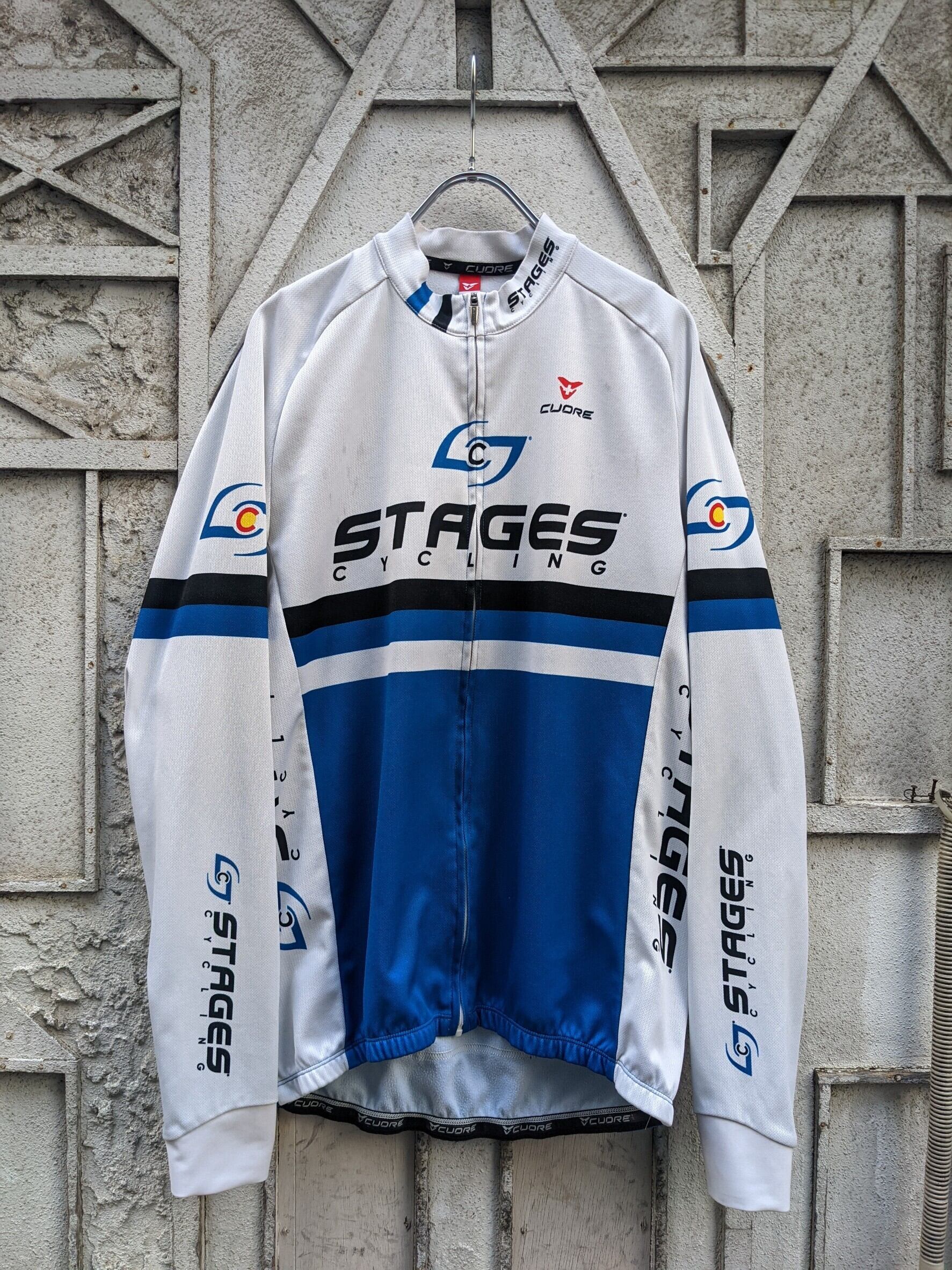 "CUORE" 90’s zip up polyester cycling L/S
