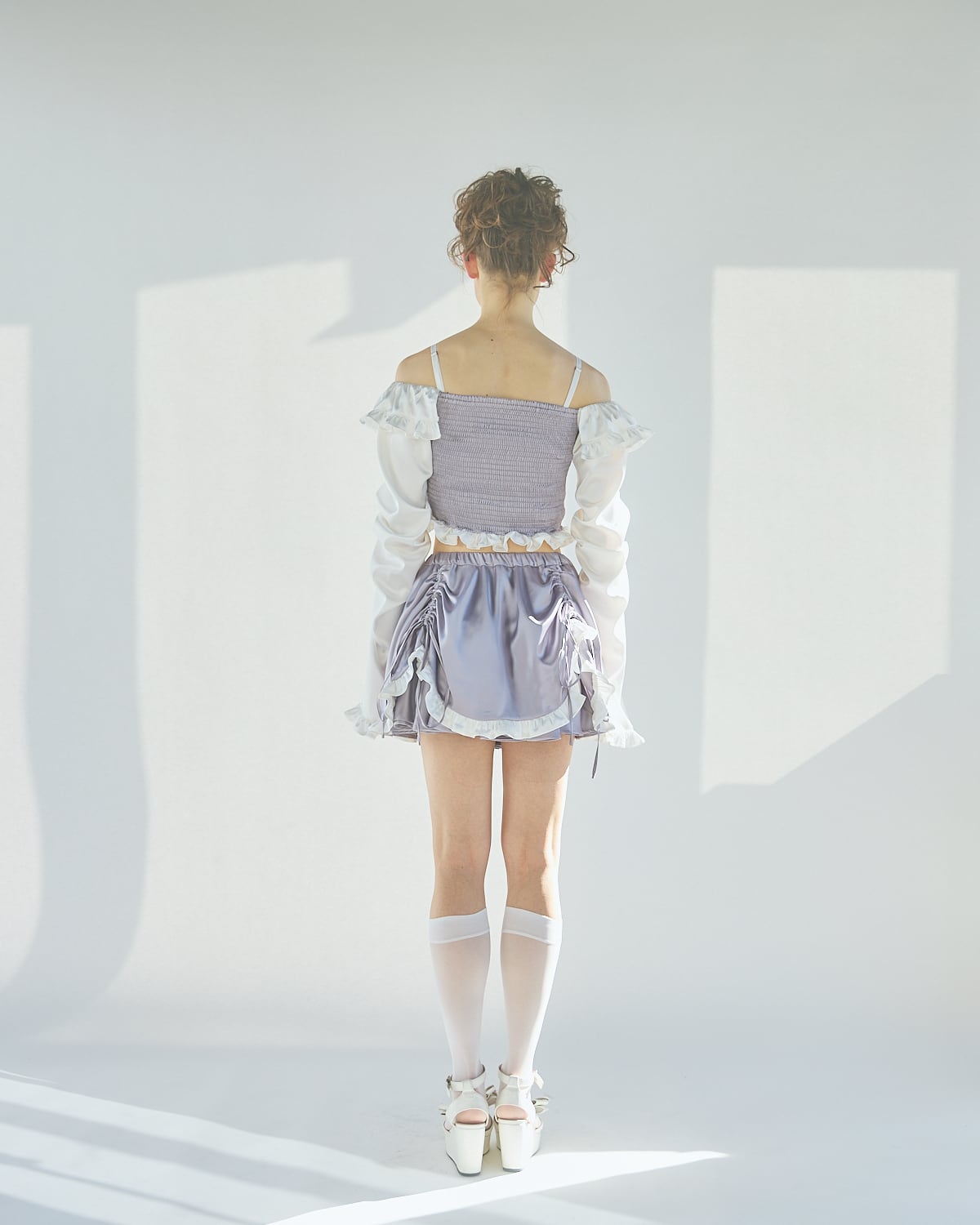 S/S バイカラーサテンミニスカート | lilLilly official webstore