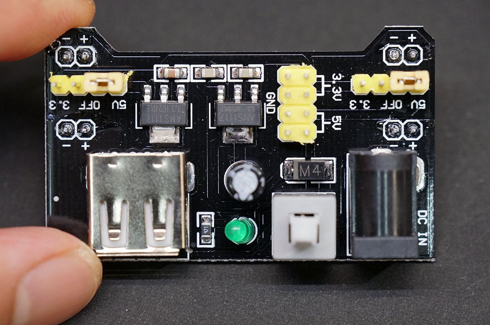 ソルダーレス ブレッドボード/ブレッドボード用専用電源供給