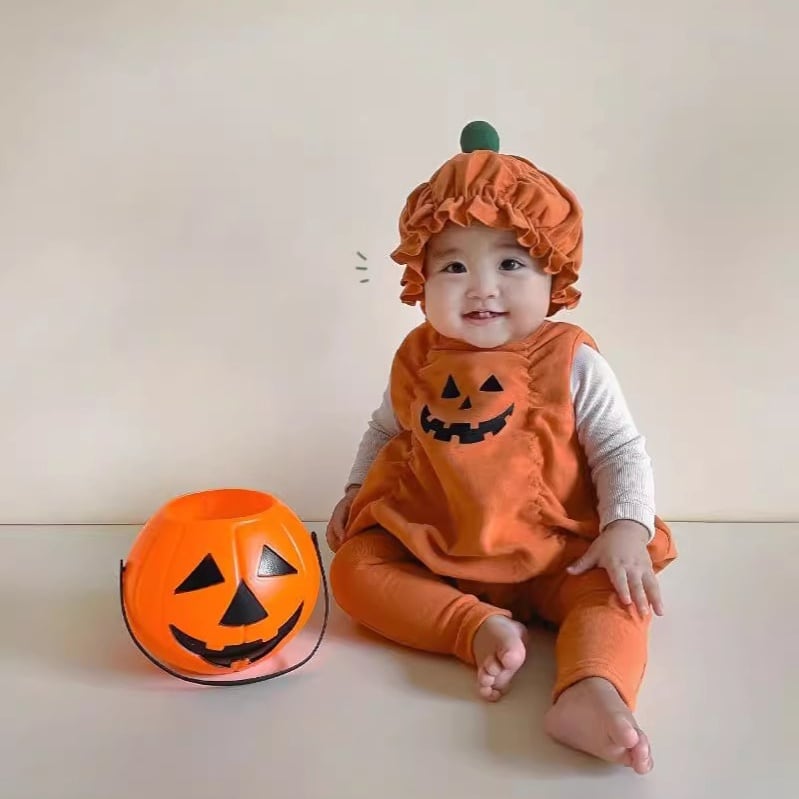 ご予約品・イーマリーちゃん・カボチャロンパース・1 BABY】ハロウィンかぼちゃロンパース | Dreambaby