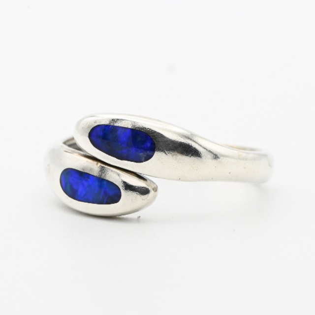 Blue Opal Inlay Wrap Style Ring #15.0 / Denmark