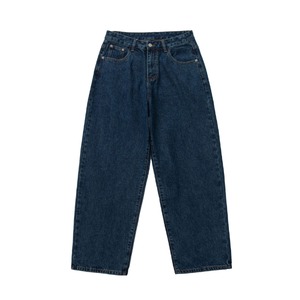Wide silhouette denim pants C4083