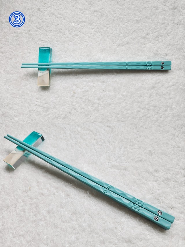 458.オーシャンレジンアート 箸置き&お箸set