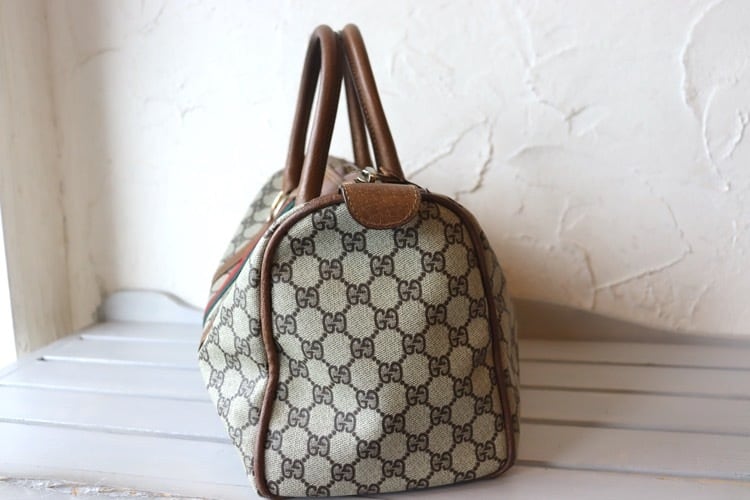 GUCCI オールドグッチ ミニボストンバッグ シェリーライン PVCレザー