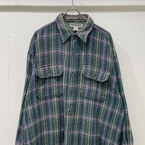 RHINOCEROS used check l/s shirt SIZE:XL