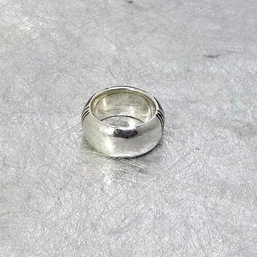 未使用！ビンテージ・でか甲丸ターコイズ・シルバー925製リング