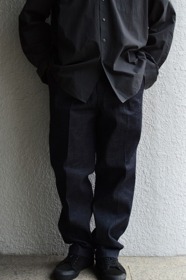 Sugar&Co 1Tuck Rigid Denim Trouser by Daddy's Pants Regular Fit From JPN Okayama Denim Slacks シュガーアンドコー デニムスラックス リジッドデニム 日本製